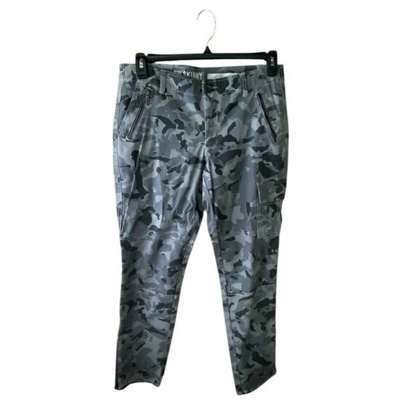 DKNY Ludlow Skinny Jean Women 10 Mid Rise Utility Stretch Cargo Camouflage Pants - Picture 1 of 11